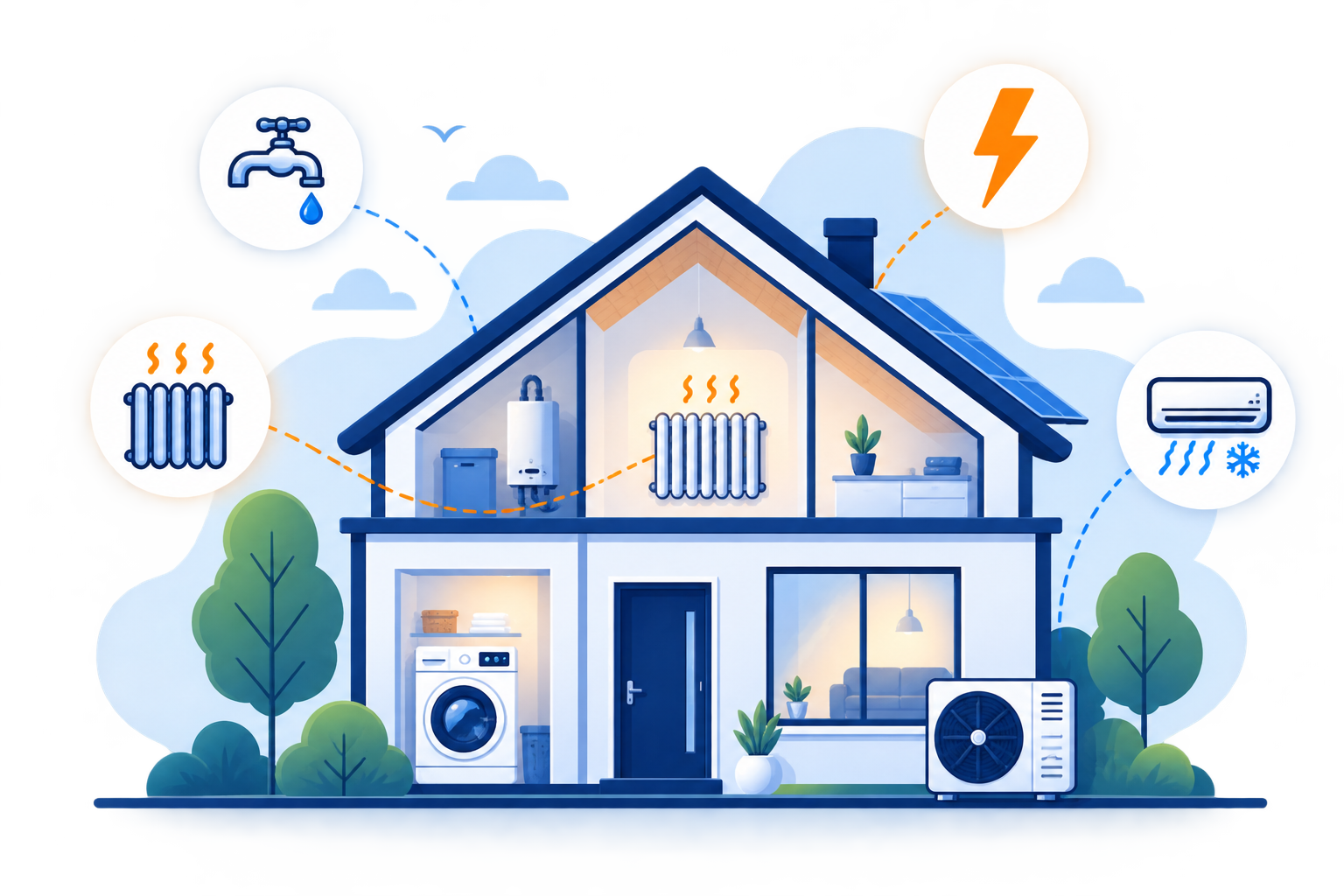 Servicewacht technische hulp voor water, elektra, verwarming en airconditioning